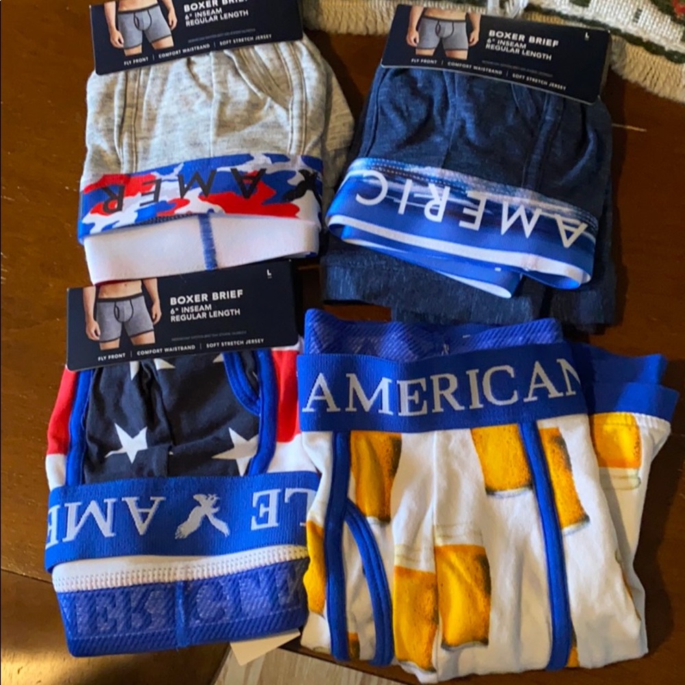 NWT 4 pairs of American eagle boxer briefs